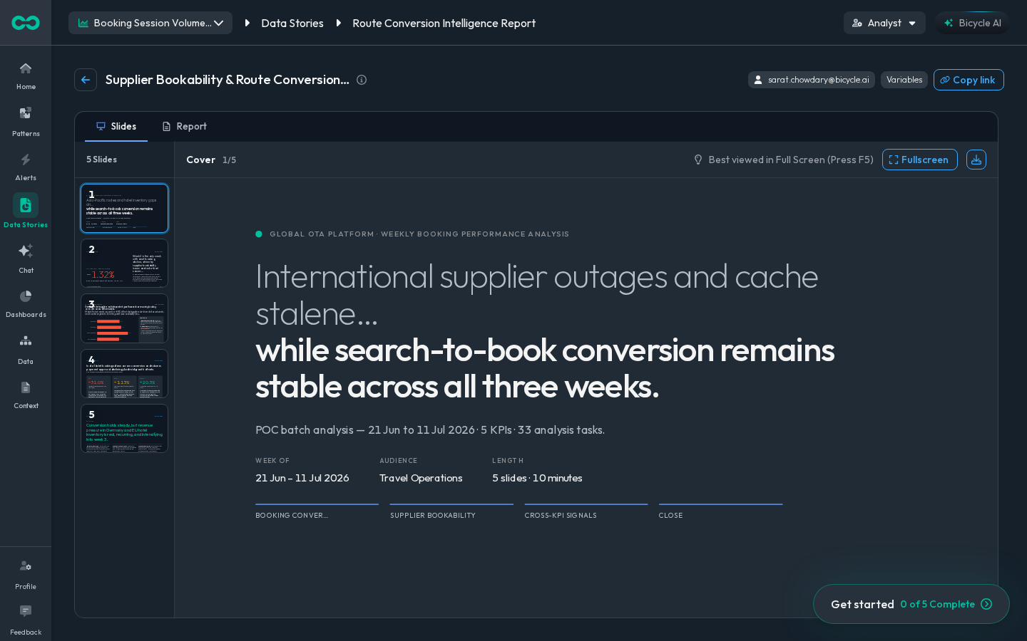 One shared data story for the review