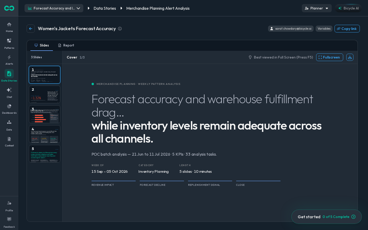 One shared data story for the review